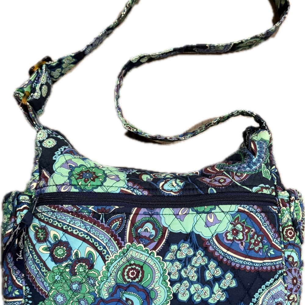 Vera Bradley Blue Rhapsody Quilted Crossbody Shoulder Bag Paisley Floral - Picture 2 of 12